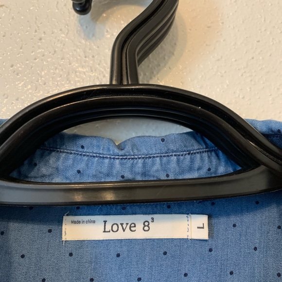 Love 8 Tunic Polka Dot Top Shirt - Picture 14 of 14